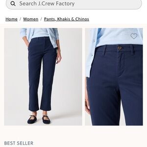 J. Crew High-rise Girlfriend Chino.